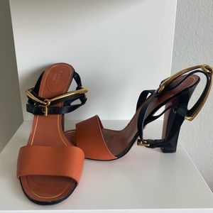 Gucci Leather Sandal Pumps